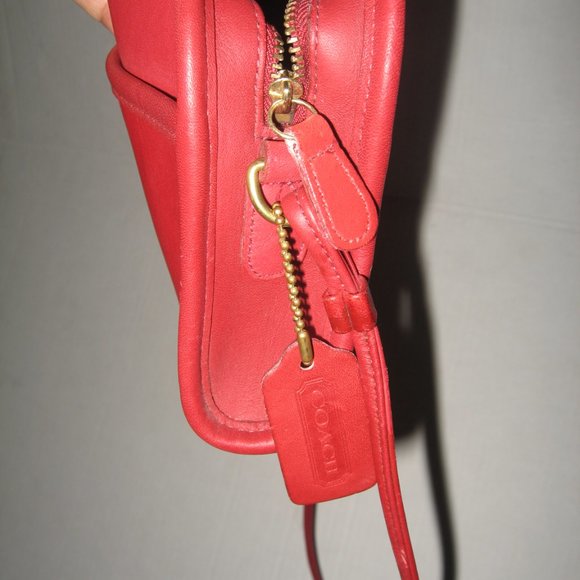 ❤️ 3 Piece COACH RED Abbie 9017 Mini Crossbody Purse +FOB and Dustbag - Picture 9 of 10